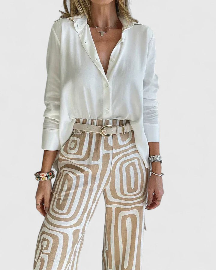 Kira | Women's Two Piece Set with Geometric Print 5