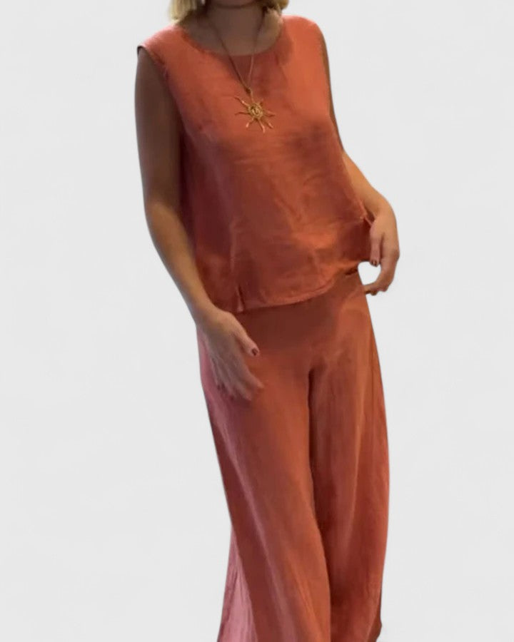 Lila | Women's Loungewear Two-Piece Wide-Leg Set 4