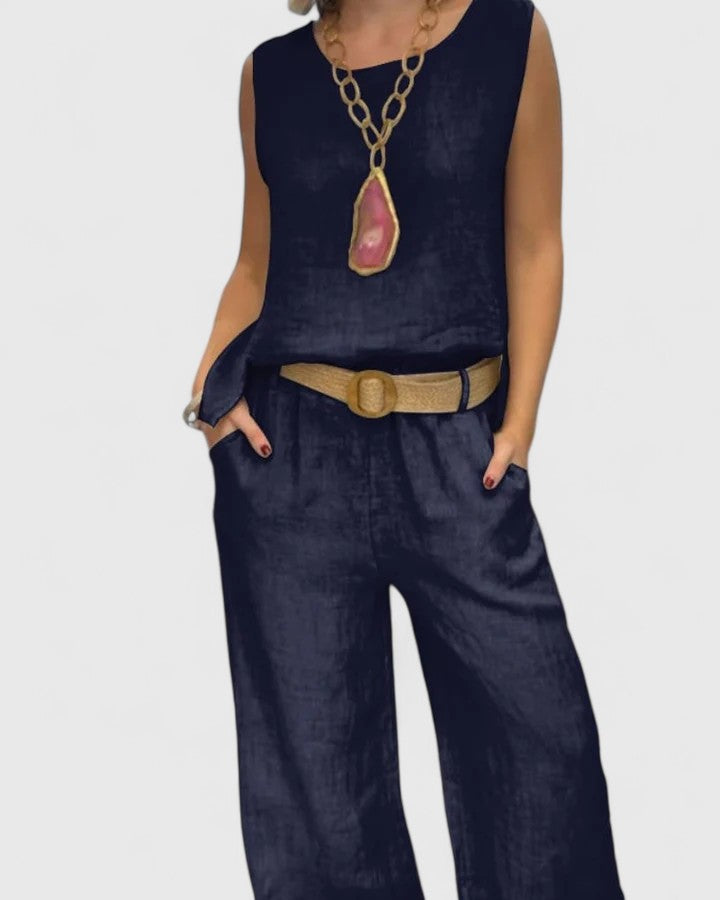 Lila | Women's Loungewear Two-Piece Wide-Leg Set 5
