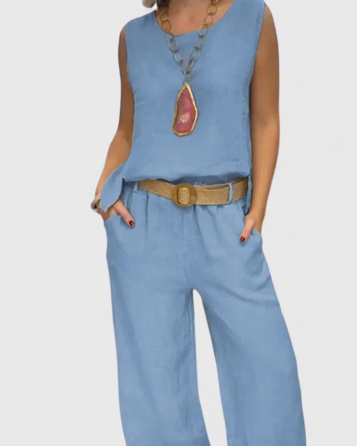 Lila | Women's Loungewear Two-Piece Wide-Leg Set 6