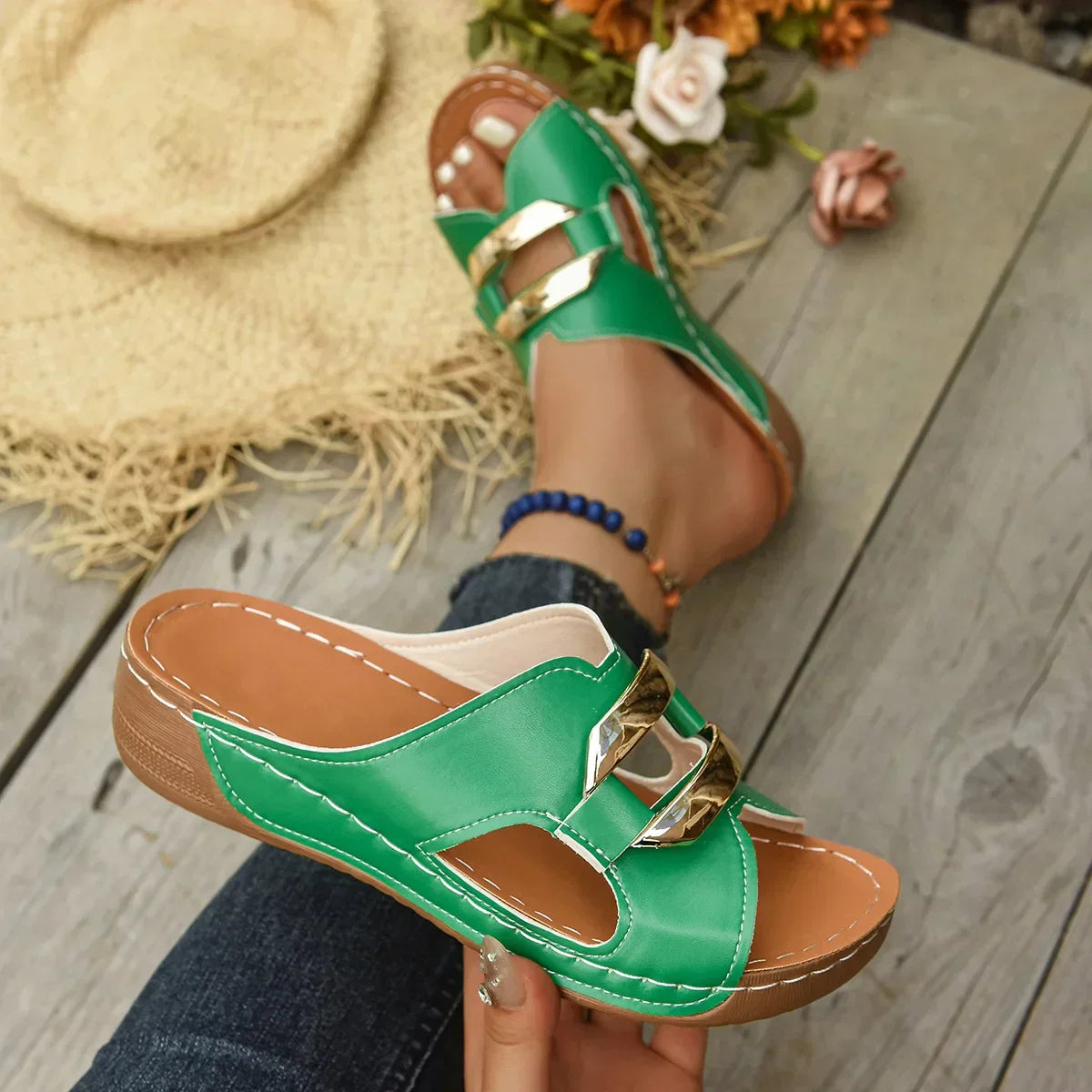 Lina | Women's Orthopedic Wedge Heel Sandals 5