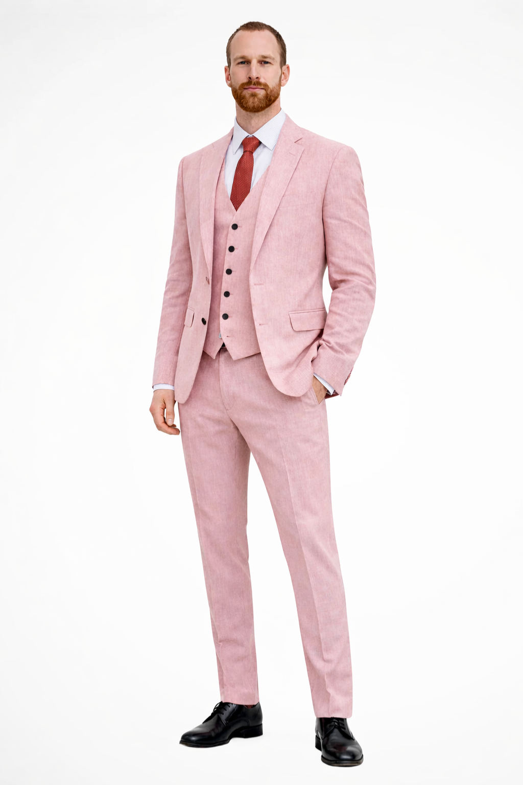 Men's Three-Piece Linen Suit | Summer Style
