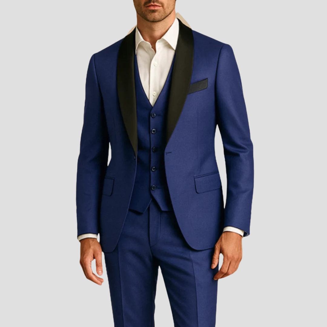 Men's Slim Fit Three-Piece Tuxedo Suit | Formal Wear