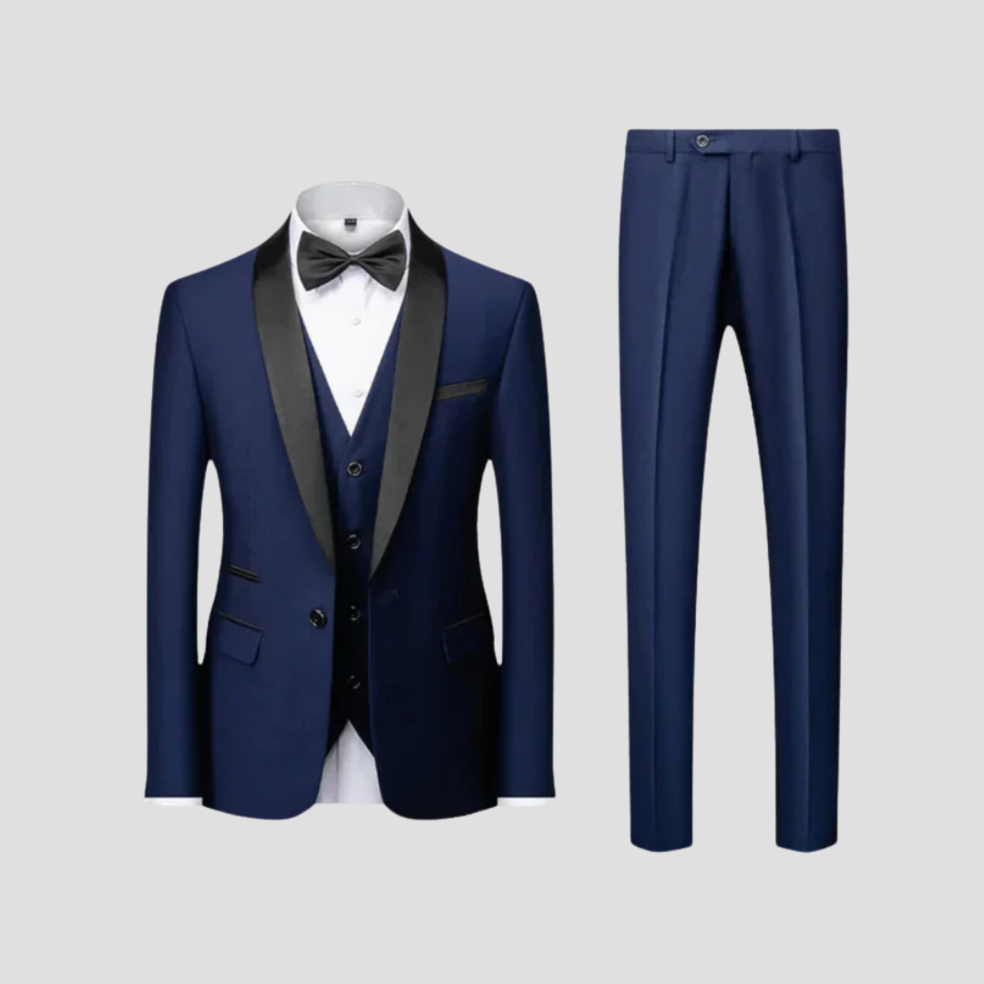Men's Slim Fit Three-Piece Tuxedo Suit | Formal Wear