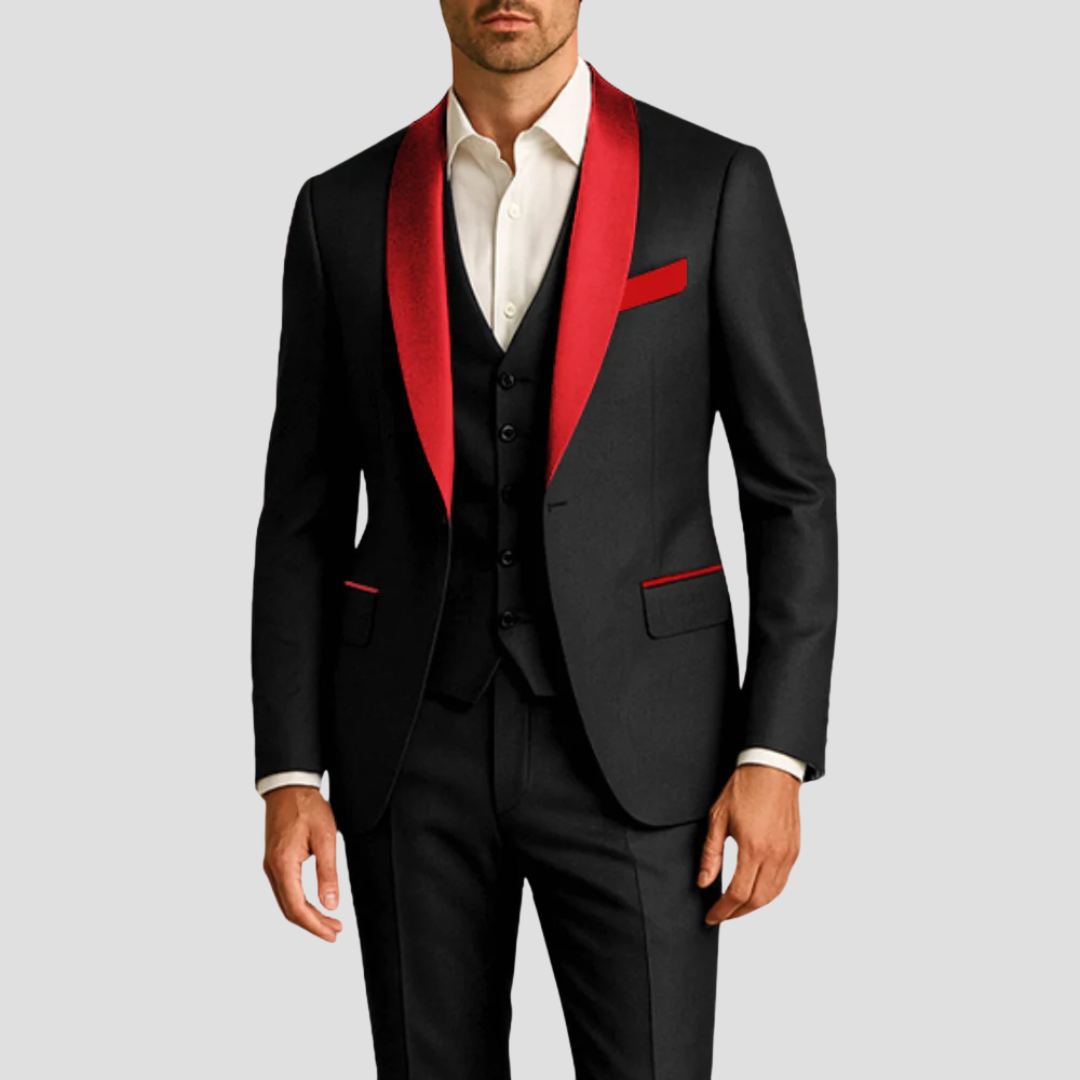 Men's Slim Fit Three-Piece Tuxedo Suit | Formal Wear