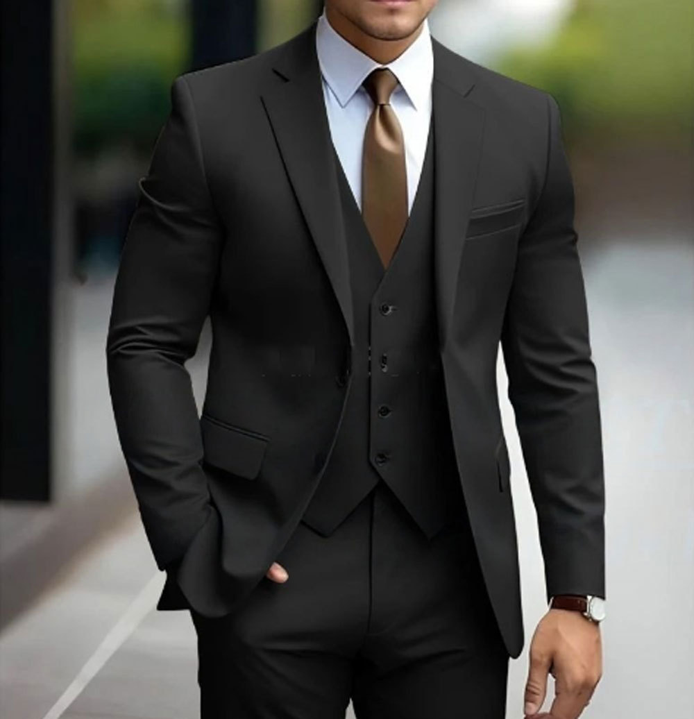 Men's Slim Fit Three-Piece Wedding Suit | Formal Attire