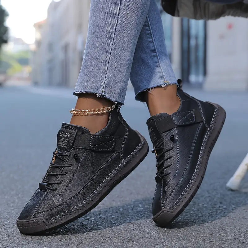 Men's Orthopedic Sneakers with Breathable Leather and Shock Absorption 0
