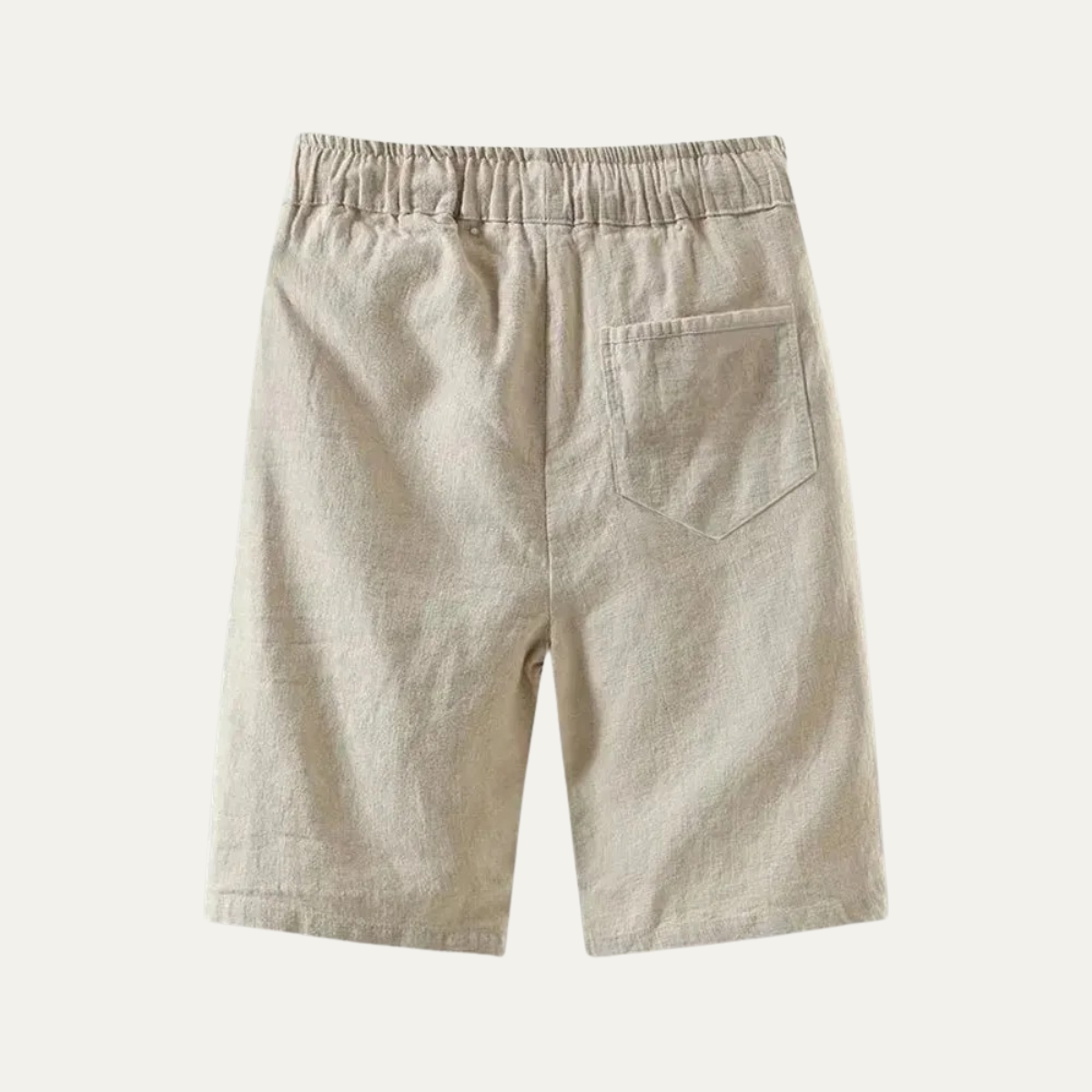 Men's Swim Shorts Cotton-Linen Blend Adjustable Waist Lightweight Breathable 1