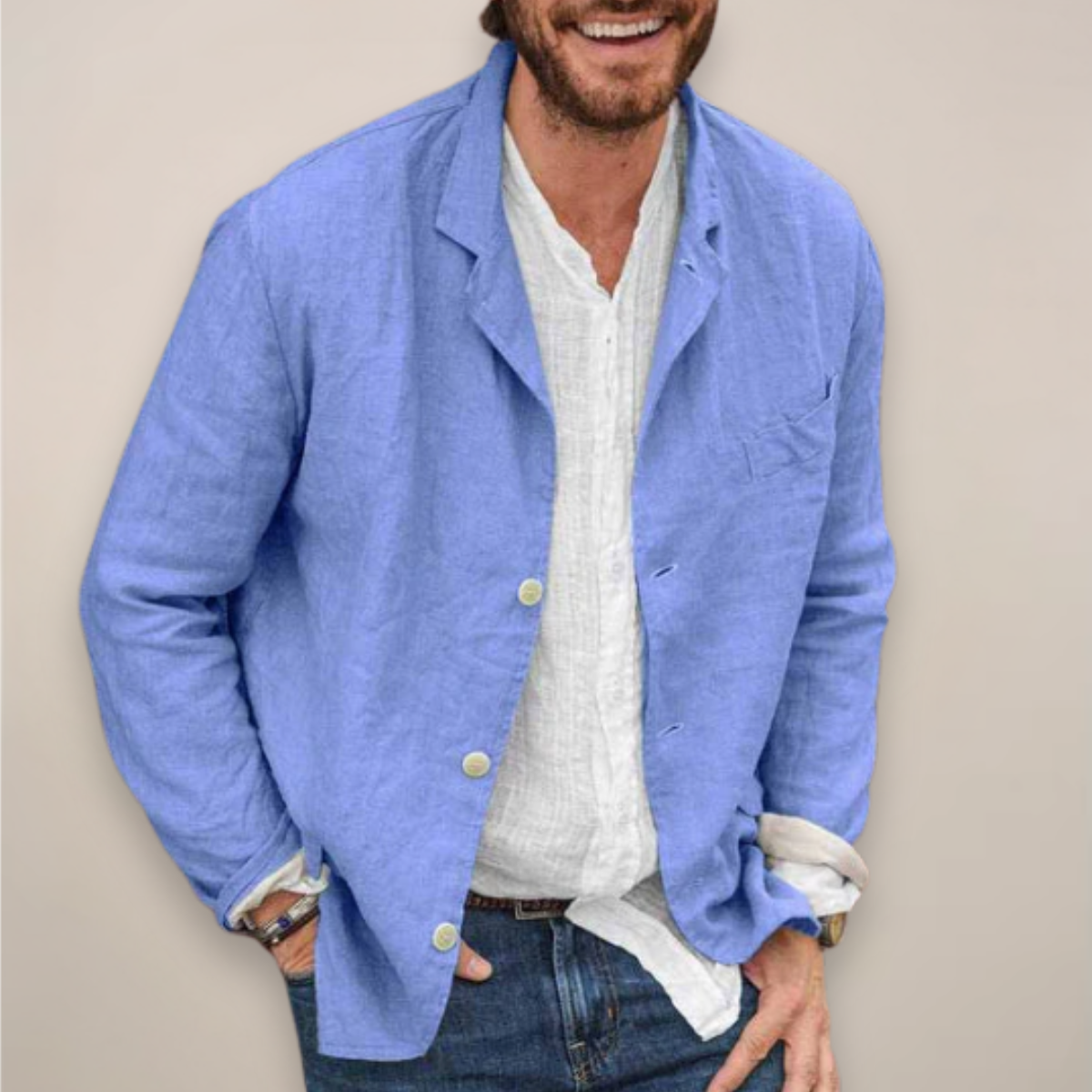 Men's Blazer Jacket Relaxed Fit Casual Summer Style