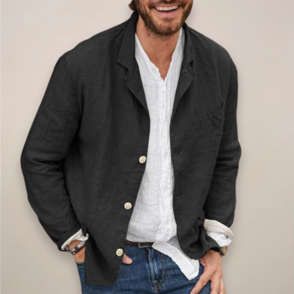 Men's Blazer Jacket Relaxed Fit Casual Summer Style