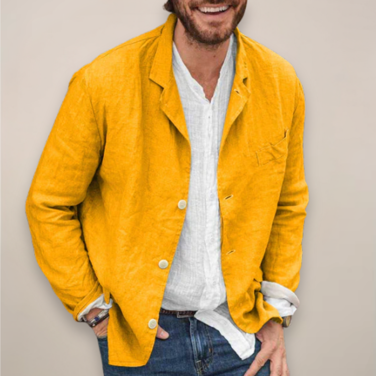 Men's Blazer Jacket Relaxed Fit Casual Summer Style