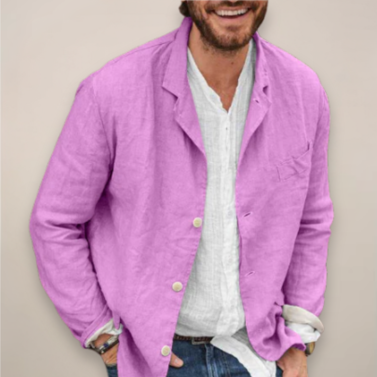 Men's Blazer Jacket Relaxed Fit Casual Summer Style