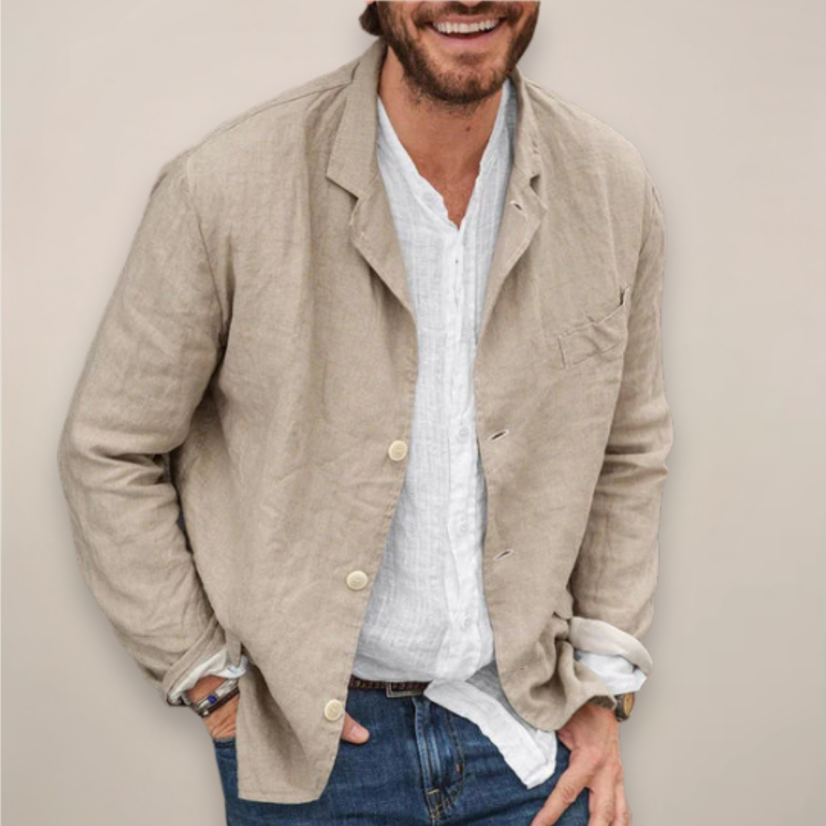 Men's Blazer Jacket Relaxed Fit Casual Summer Style