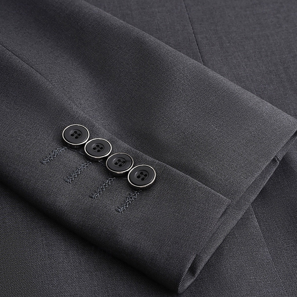 Men's Blazer Jacket Two-Button Casual Polyester