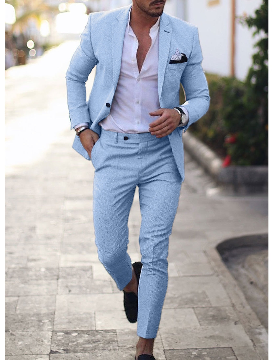 Men's Tailored Fit Suit Set | Linen | Formal Wear