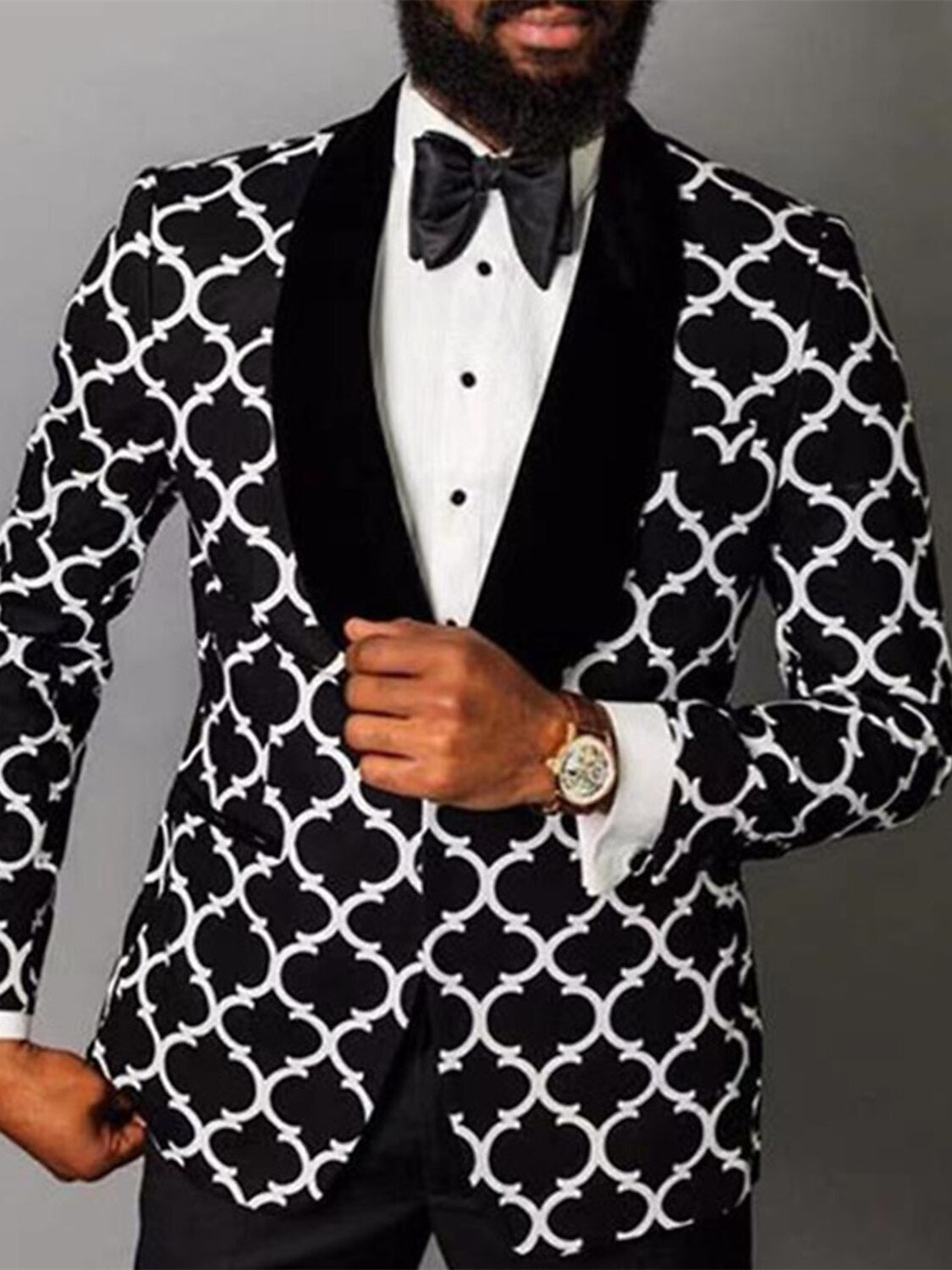 Men's Tailored Fit Checkered Suit Vest | Formal Wear