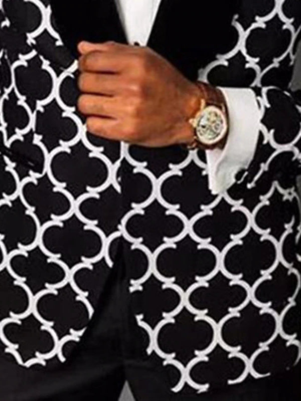 Men's Tailored Fit Checkered Suit Vest | Formal Wear
