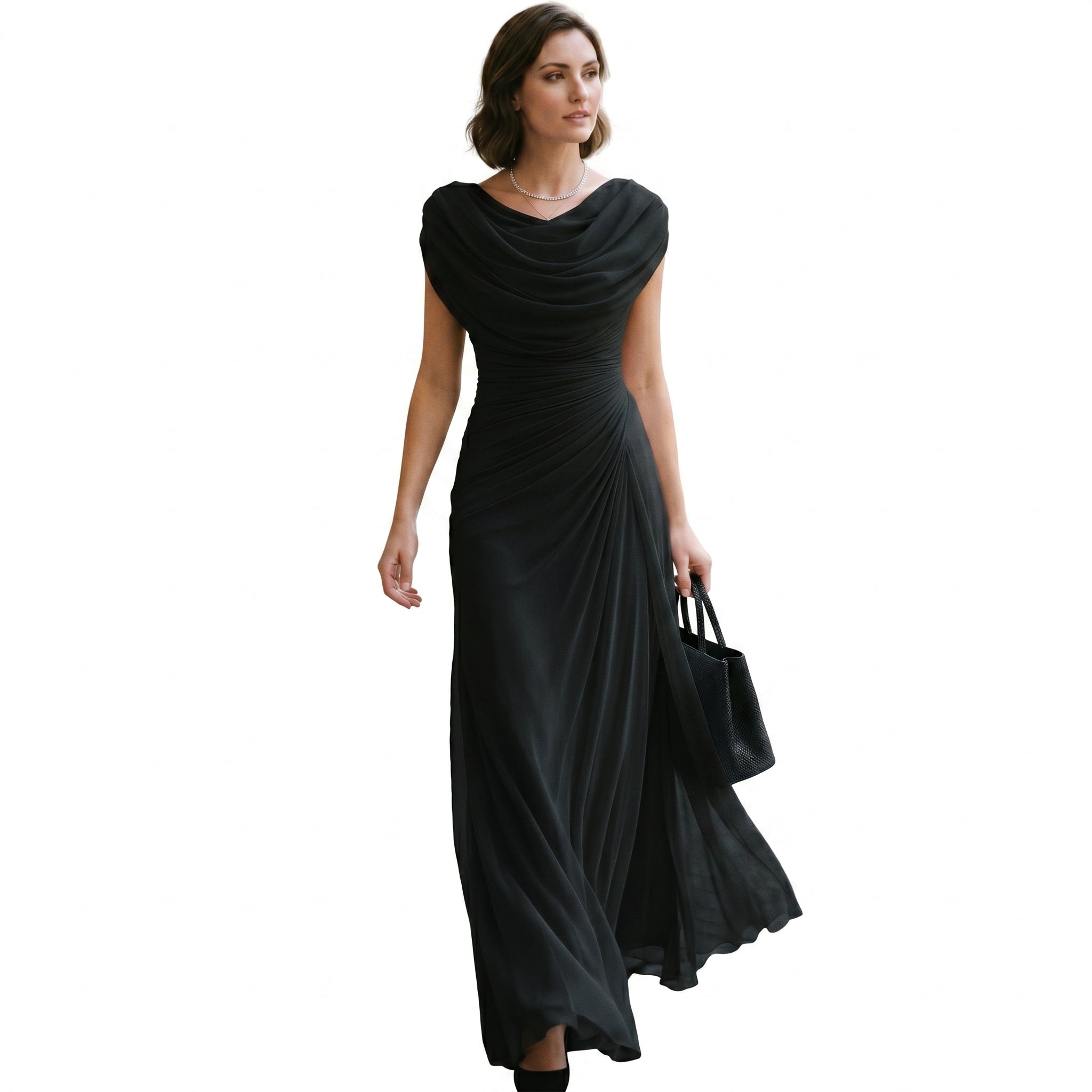 Women's Maxi Dress Long Sleeve V-Neck Floral Print Casual