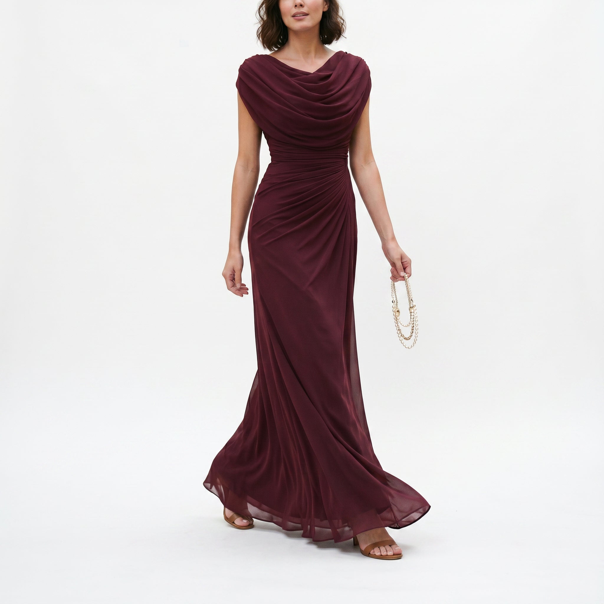 Women's Maxi Dress Long Sleeve V-Neck Floral Print Casual
