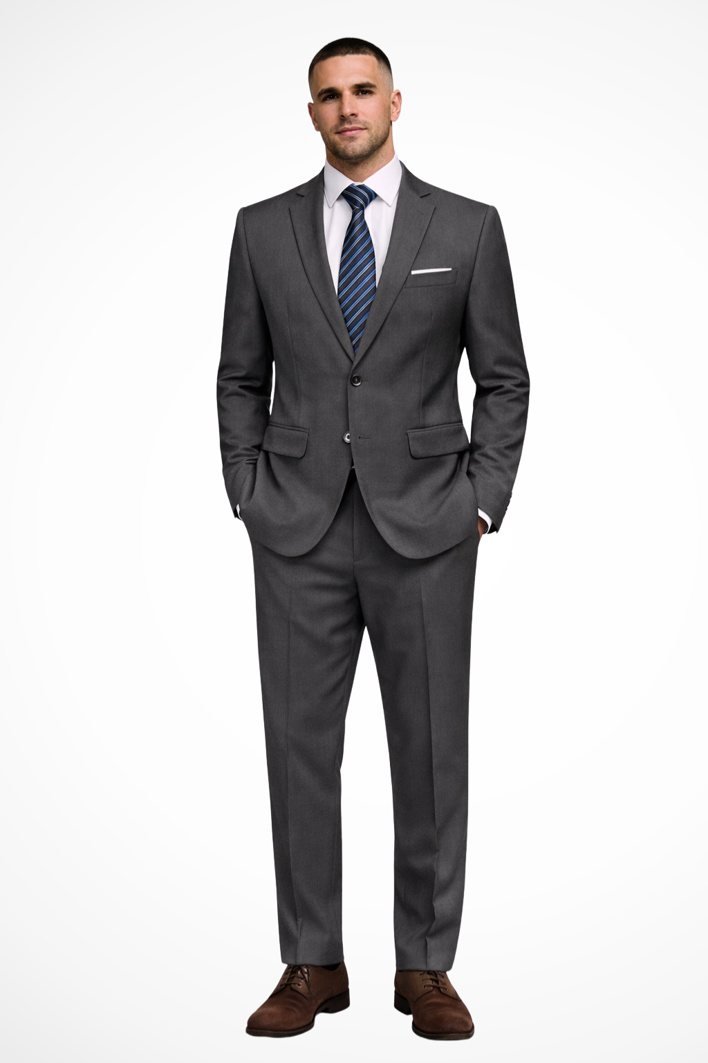 Men's Suit Two-Piece Tailored Notch Lapel Formal Wear