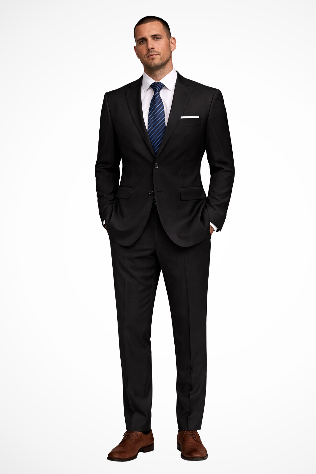 Men's Suit Two-Piece Tailored Notch Lapel Formal Wear