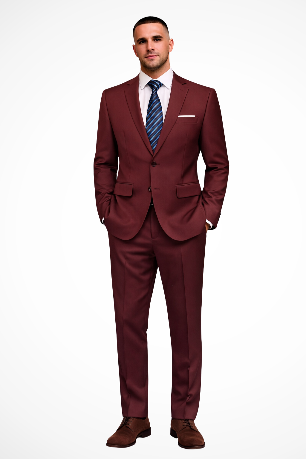 Men's Suit Two-Piece Tailored Notch Lapel Formal Wear