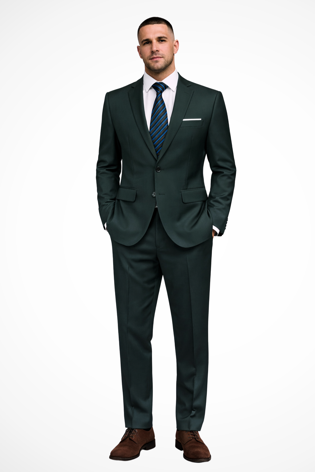 Men's Suit Two-Piece Tailored Notch Lapel Formal Wear