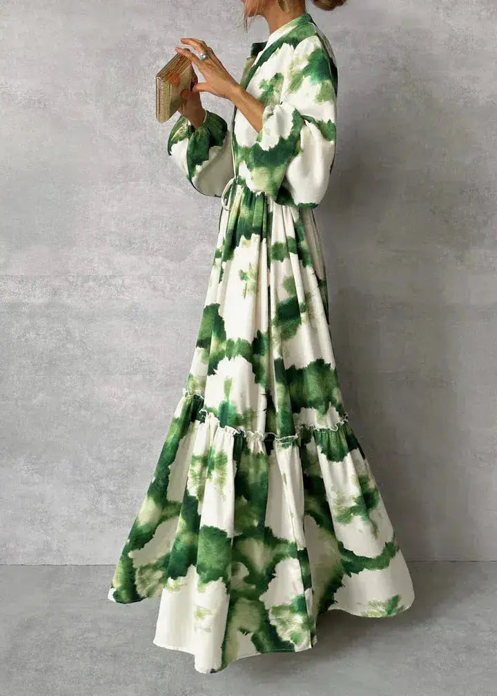 Women's Maxi Dress V-Neck White Casual