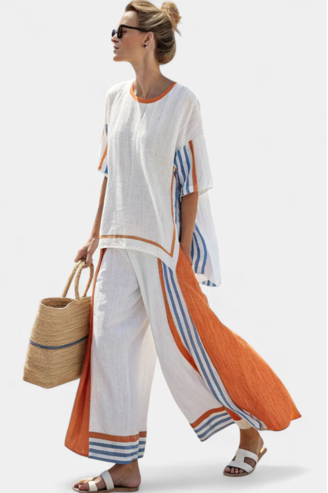 Vera | Women's Loungewear Two-Piece Set with Stripes 0