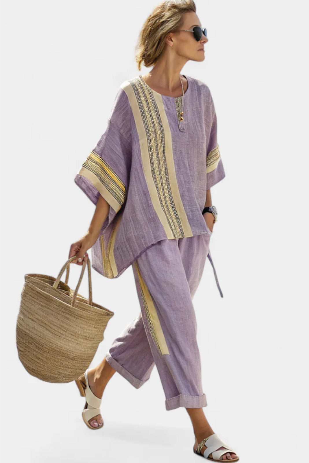 Vera | Women's Loungewear Two-Piece Set with Stripes 3