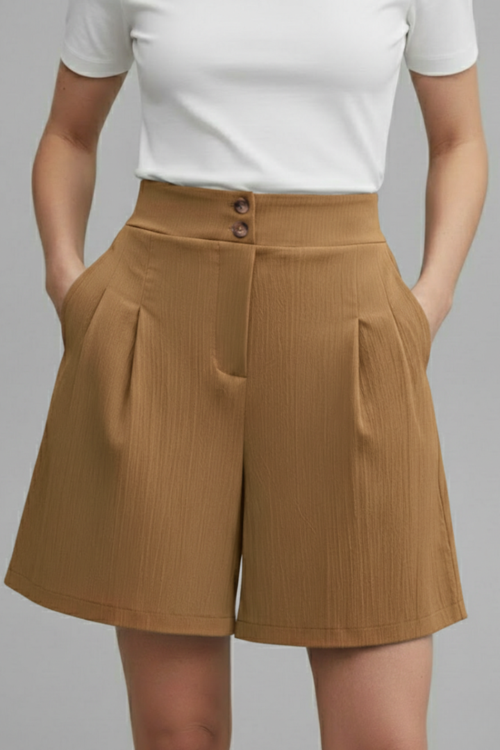 Women's High Waist Wide Leg Shorts