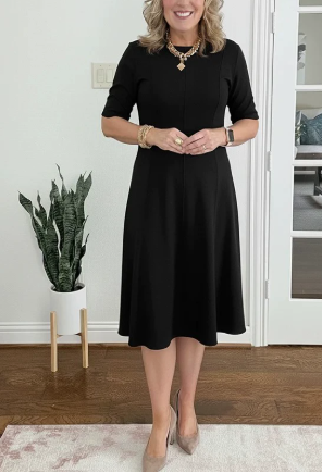 Women's A-Line Summer Dress Short Sleeve Casual