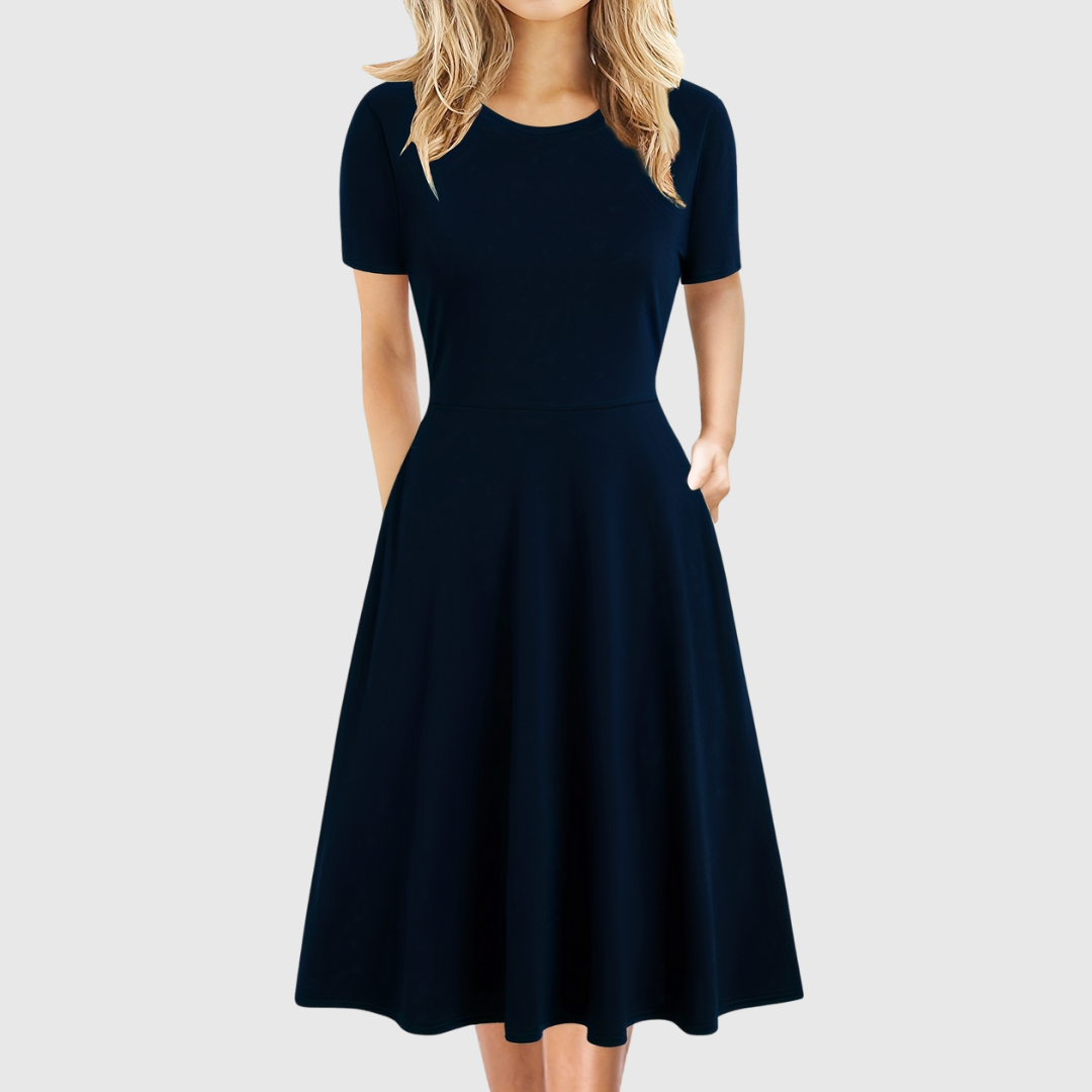 Women's A-Line Summer Dress Short Sleeve Casual