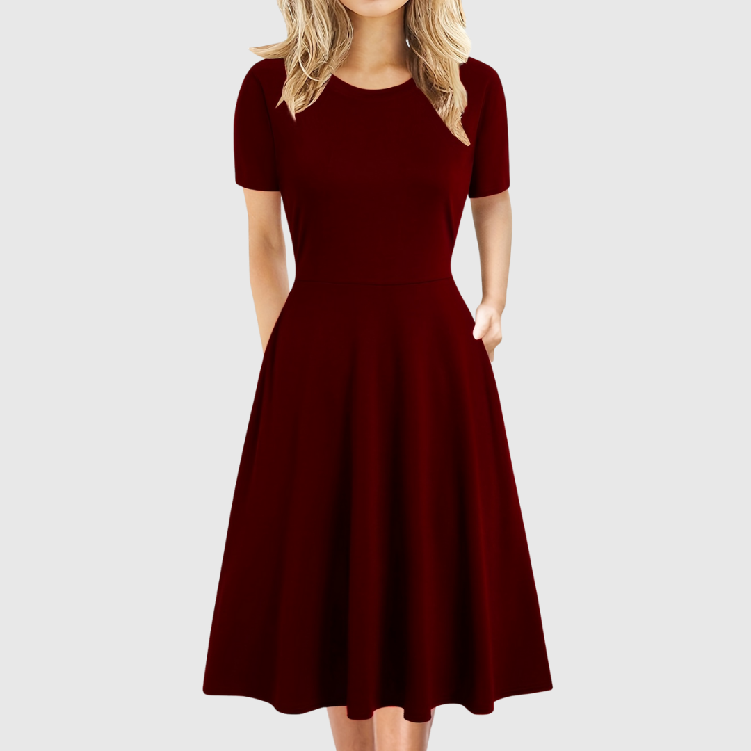 Women's A-Line Summer Dress Short Sleeve Casual
