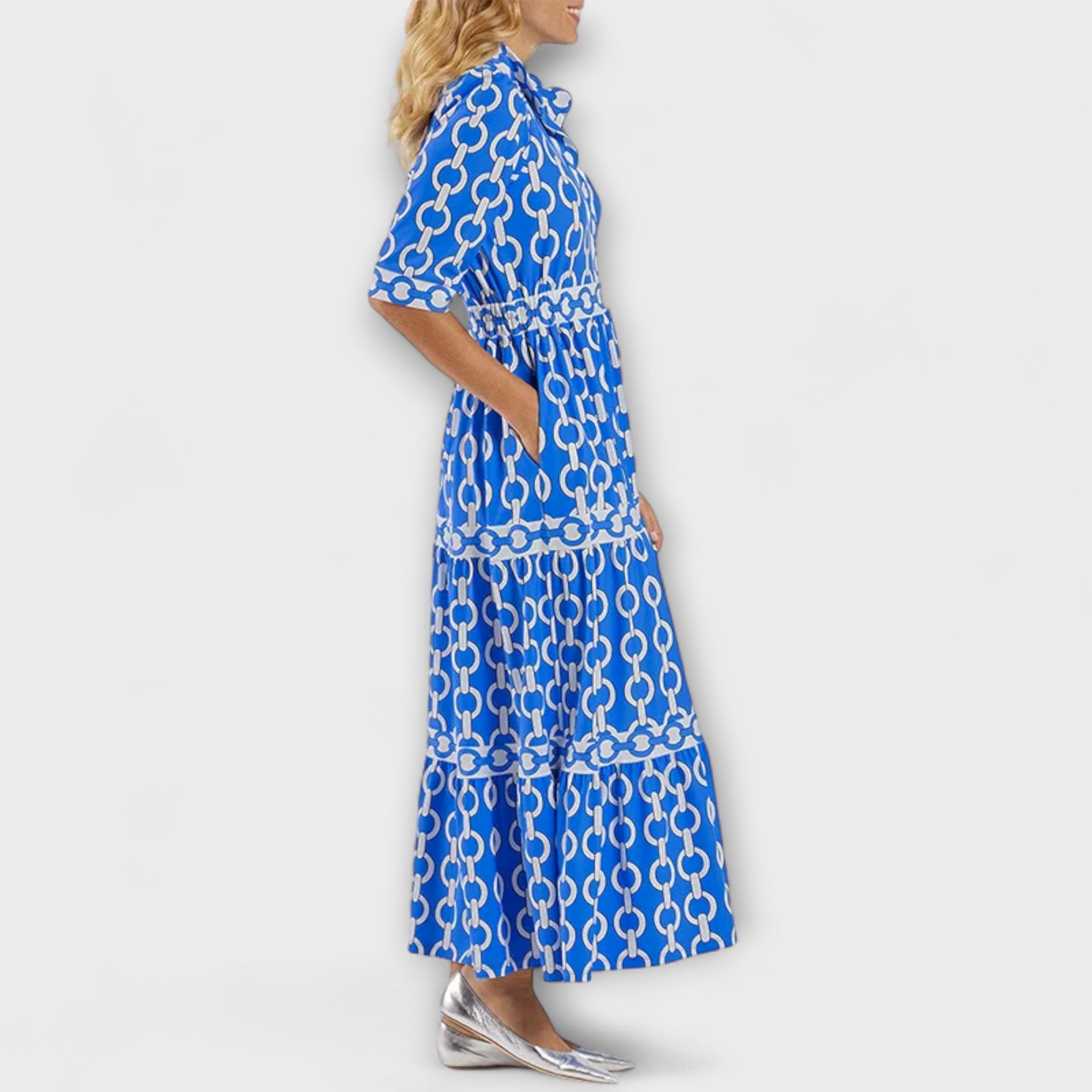 Women's Midi Dress Chain Pattern Casual