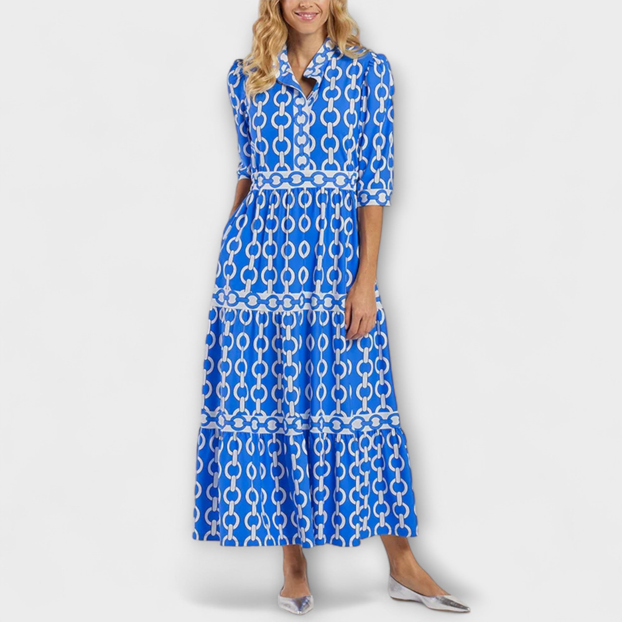 Women's Midi Dress Chain Pattern Casual