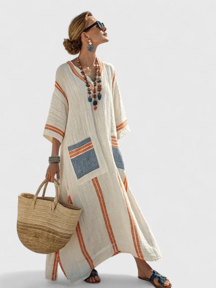 Women's Maxi Dress Cotton Relaxed Fit Elegant Design Casual Formal 5
