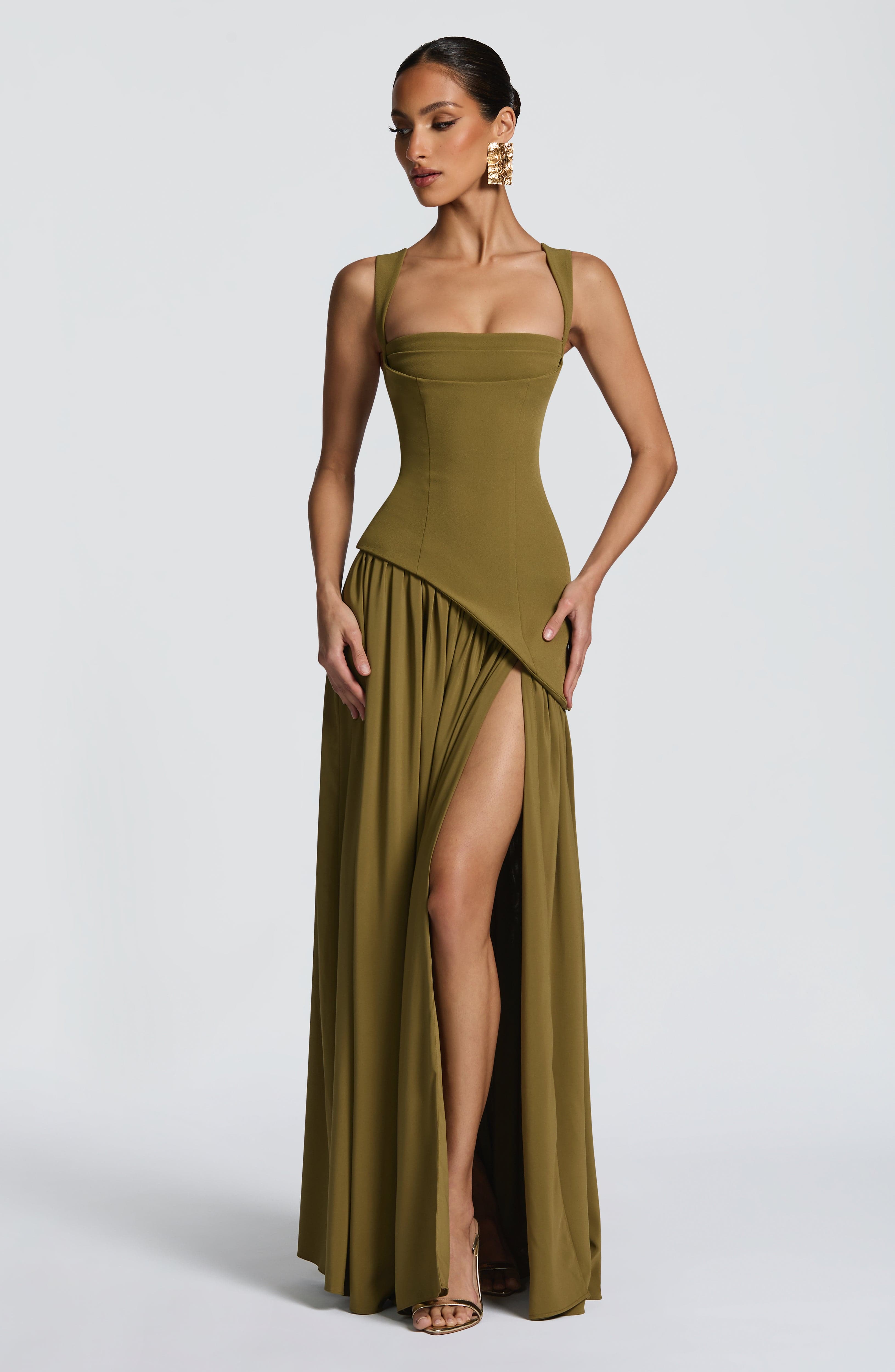 Women's Maxi Dress Satin Elegant Formal for Weddings and Summer Events 3