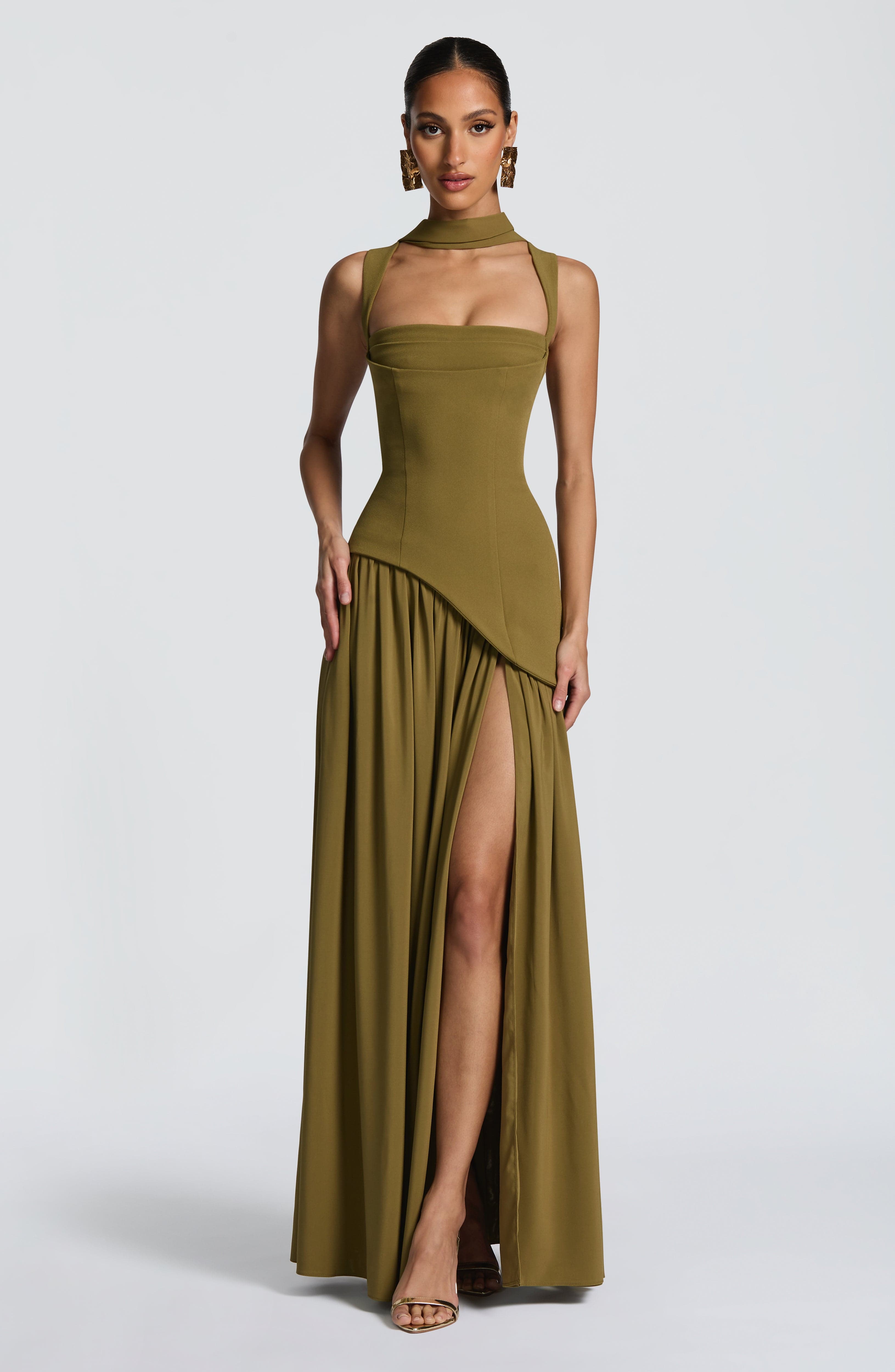 Women's Maxi Dress Satin Elegant Formal for Weddings and Summer Events 5