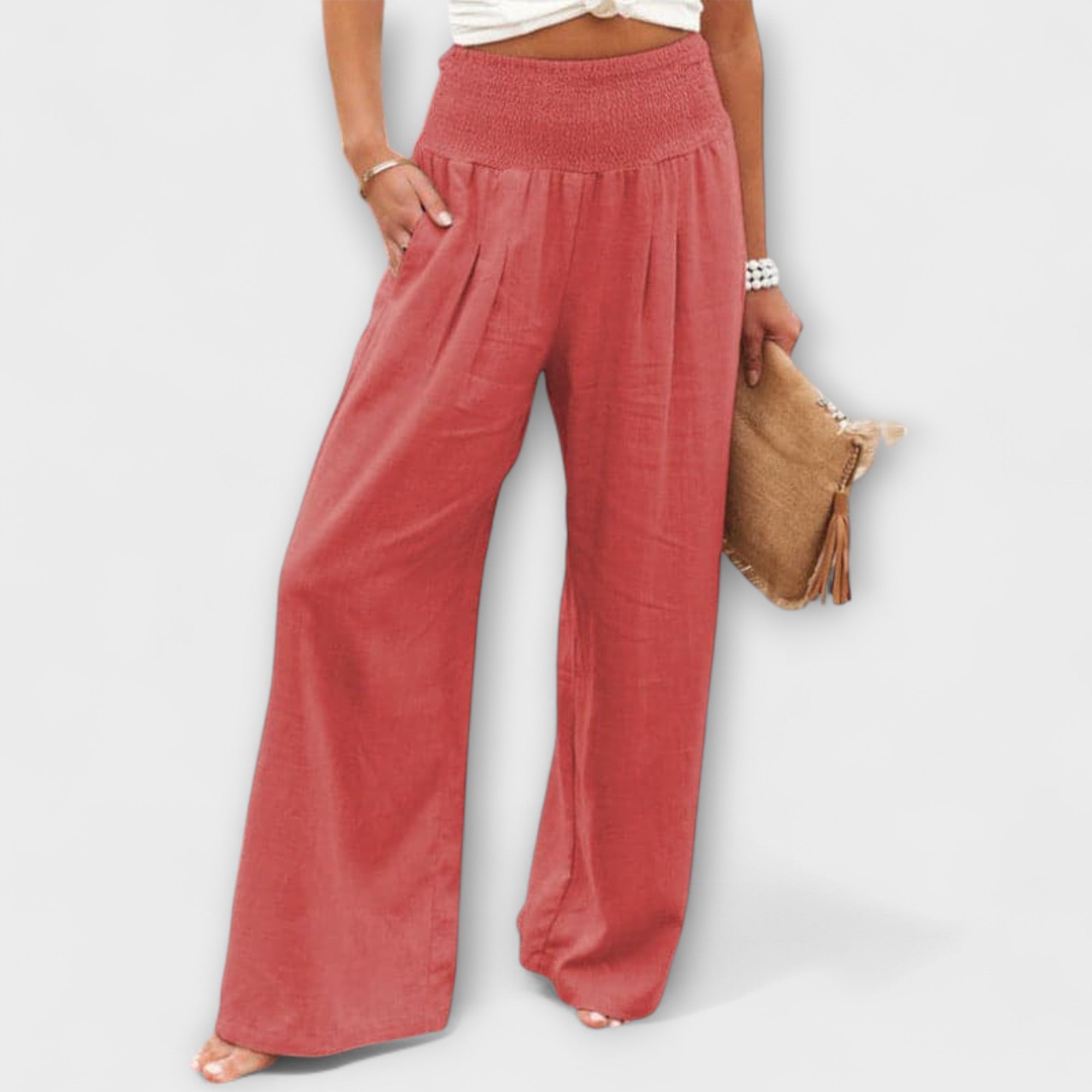 Women's Pants Wide Leg Mid-Rise Relaxed Fit for Casual and Dressy Occasions 1