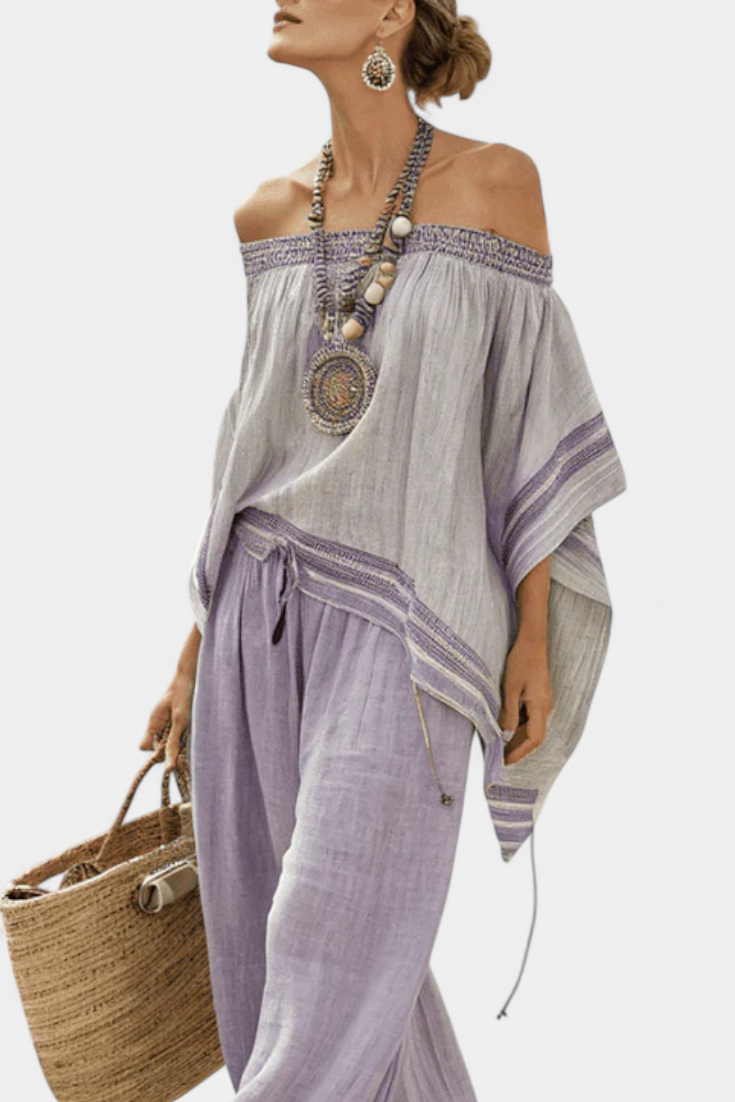 Zara | Women's Loungewear Two Piece Off-Shoulder Set 1
