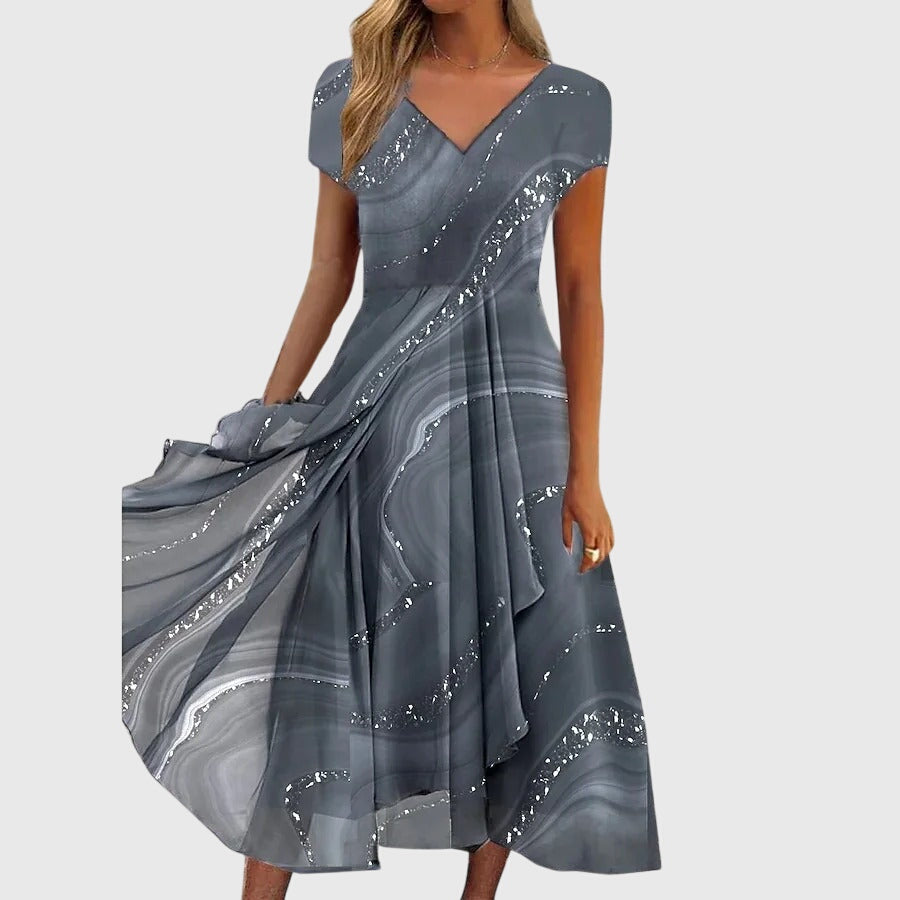 Women's Casual Midi Dress Flowing Design
