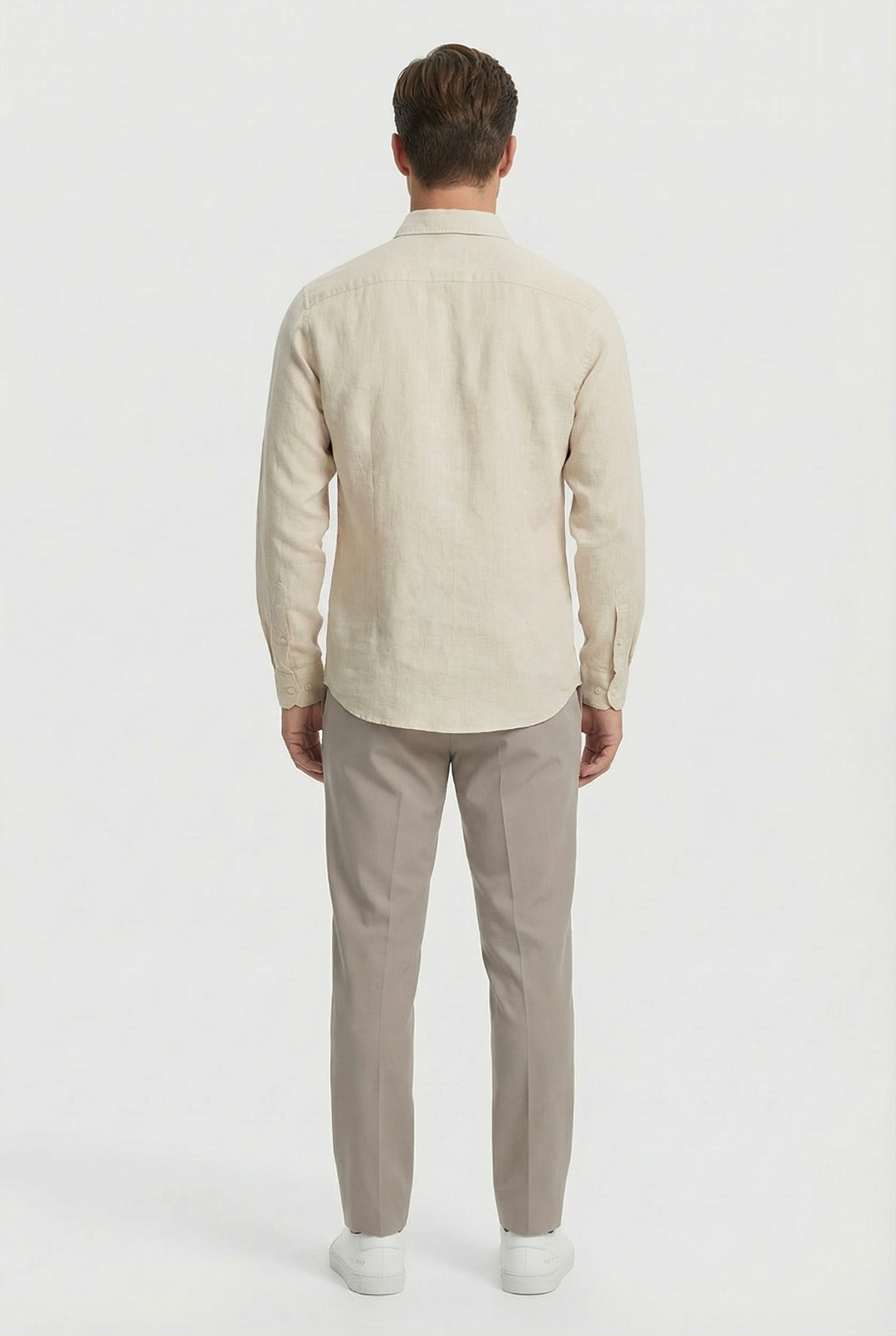 Men's Linen Shirt Lightweight Long Sleeve Relaxed Fit