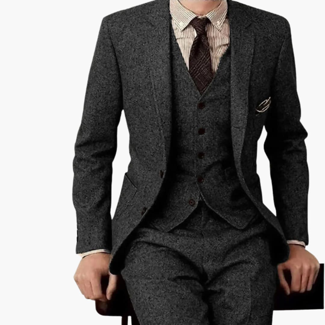 Men's Slim Fit Three-Piece Formal Wedding Suit