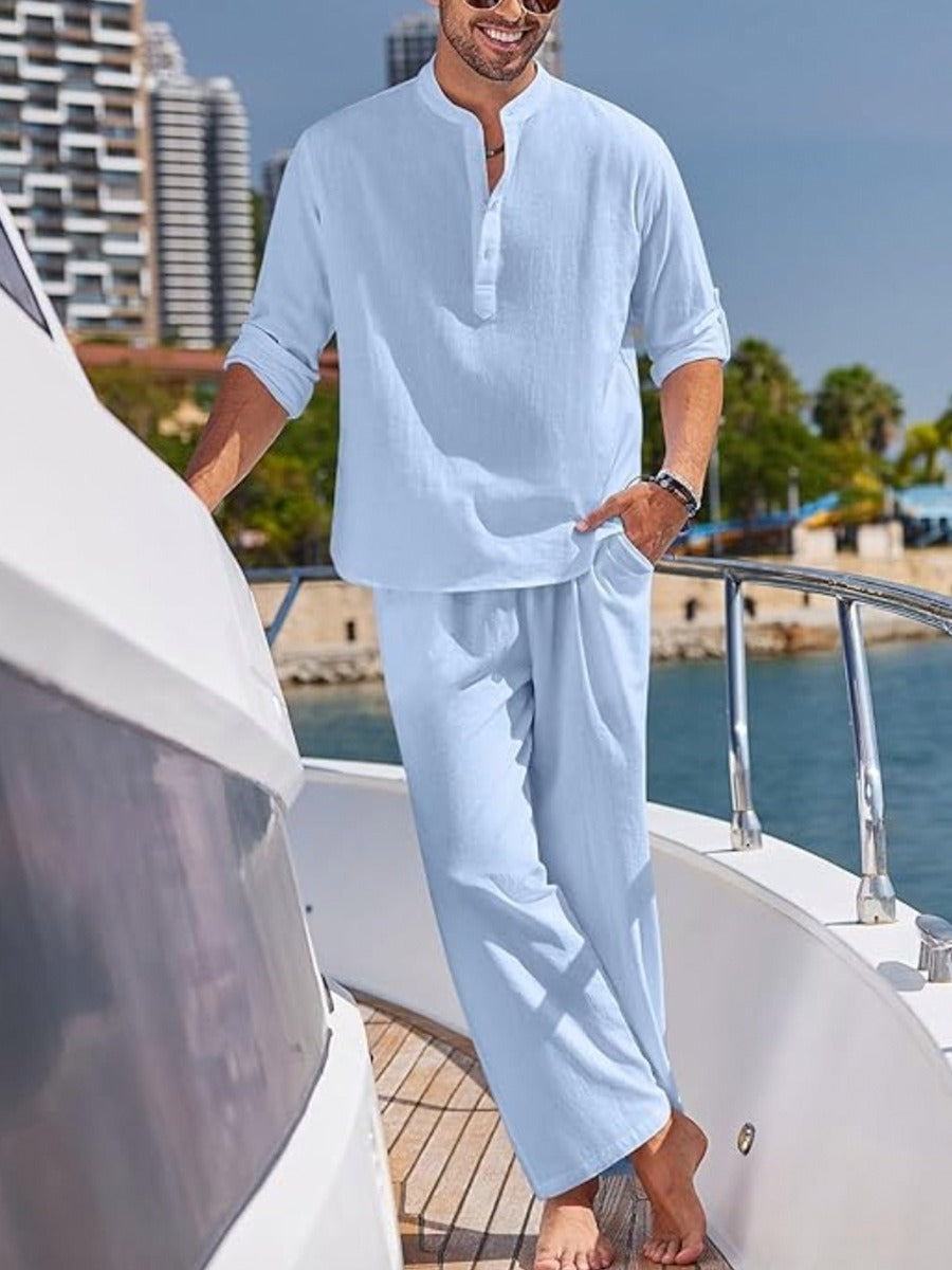 Men's Casual Two-Piece Set | Modern Design | Short Sleeve | Everyday Wear