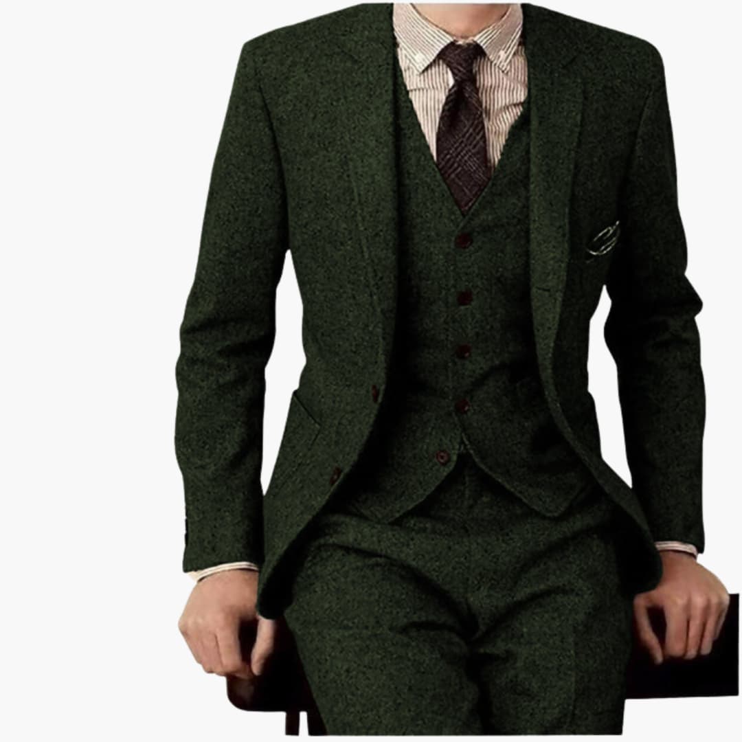 Men's Slim Fit Three-Piece Formal Wedding Suit