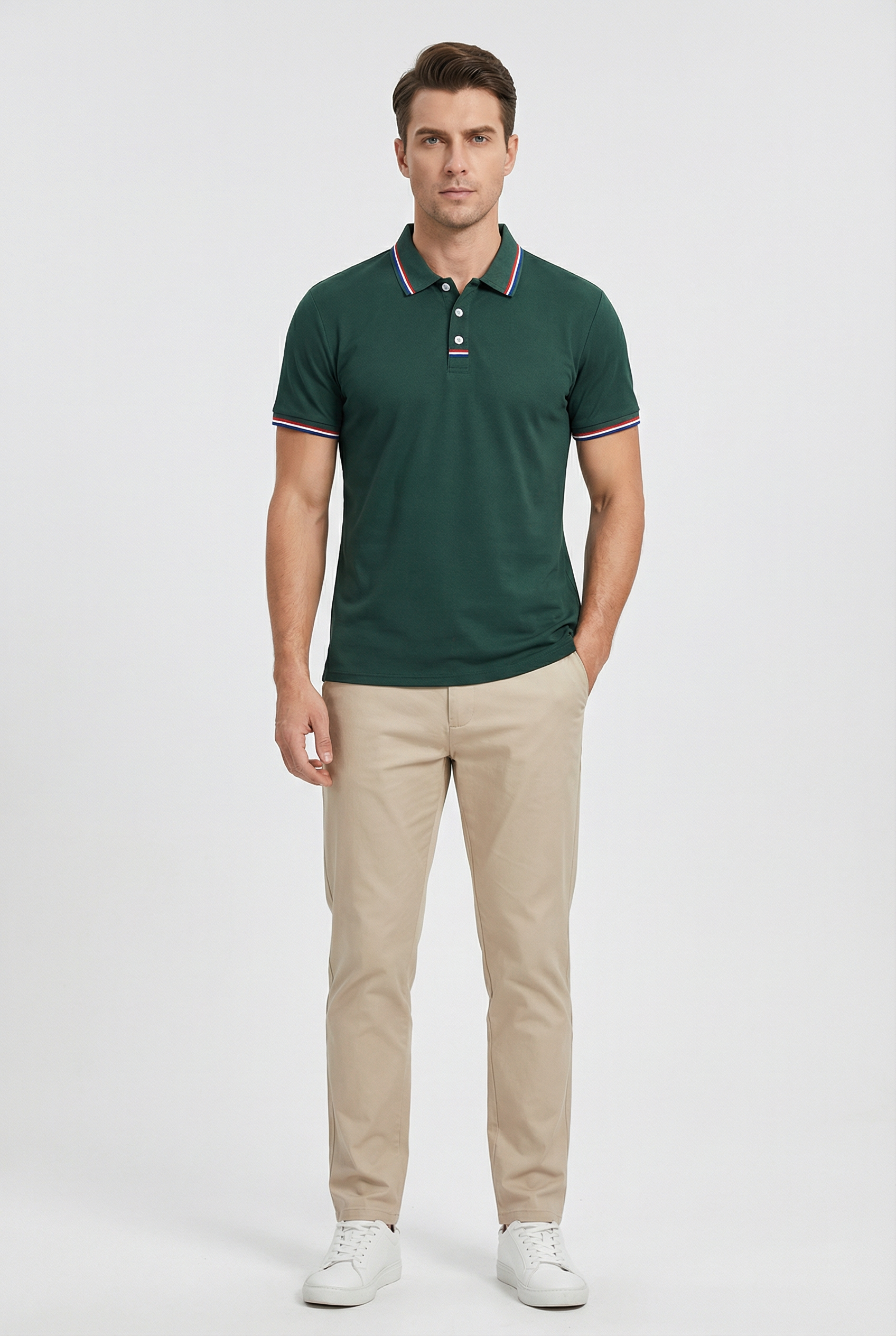 Men's Polo Shirt Quick-Drying Cotton Short Sleeve Casual Active Wear
