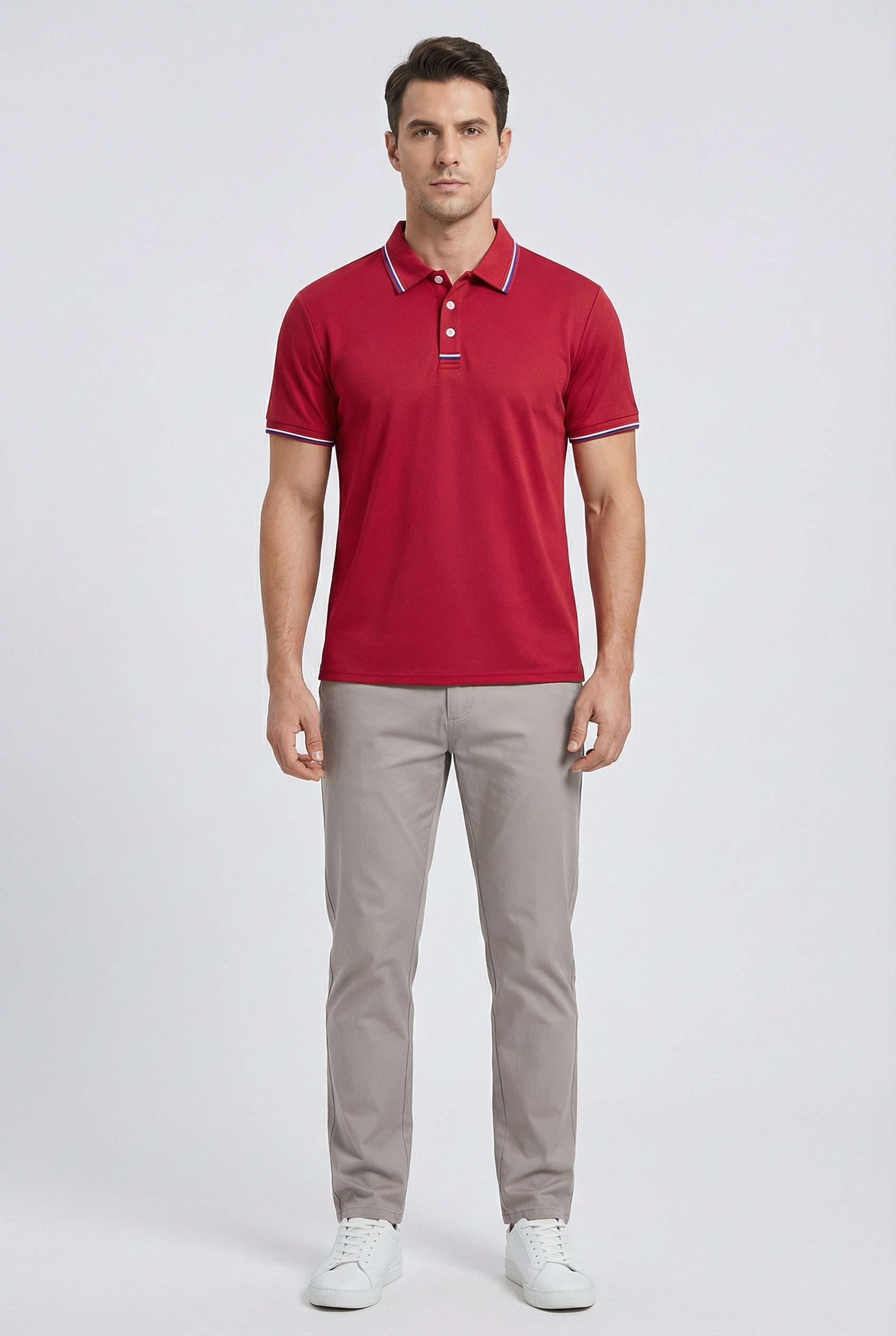 Men's Polo Shirt Quick-Drying Cotton Short Sleeve Casual Active Wear