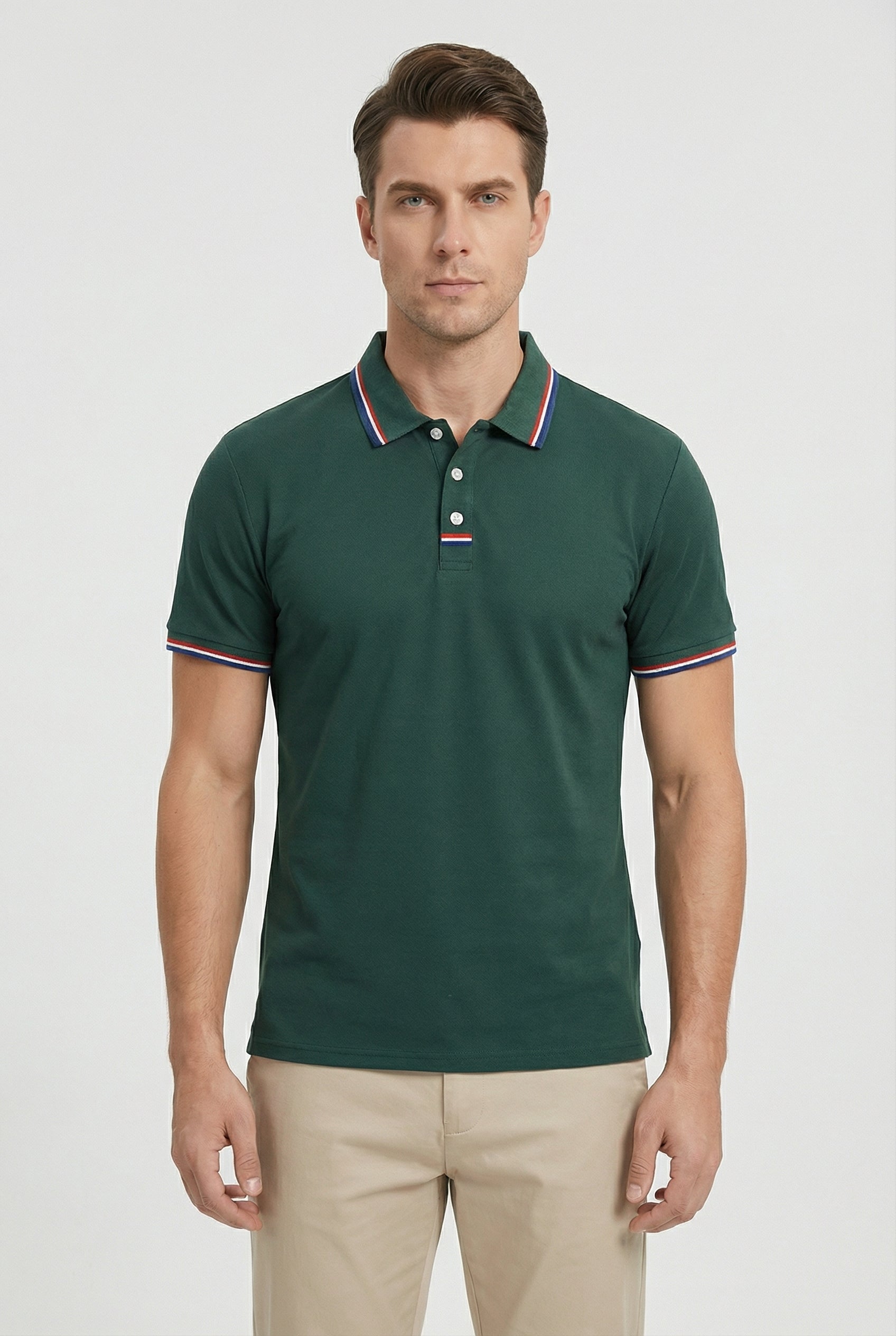 Men's Polo Shirt Quick-Drying Cotton Short Sleeve Casual Active Wear