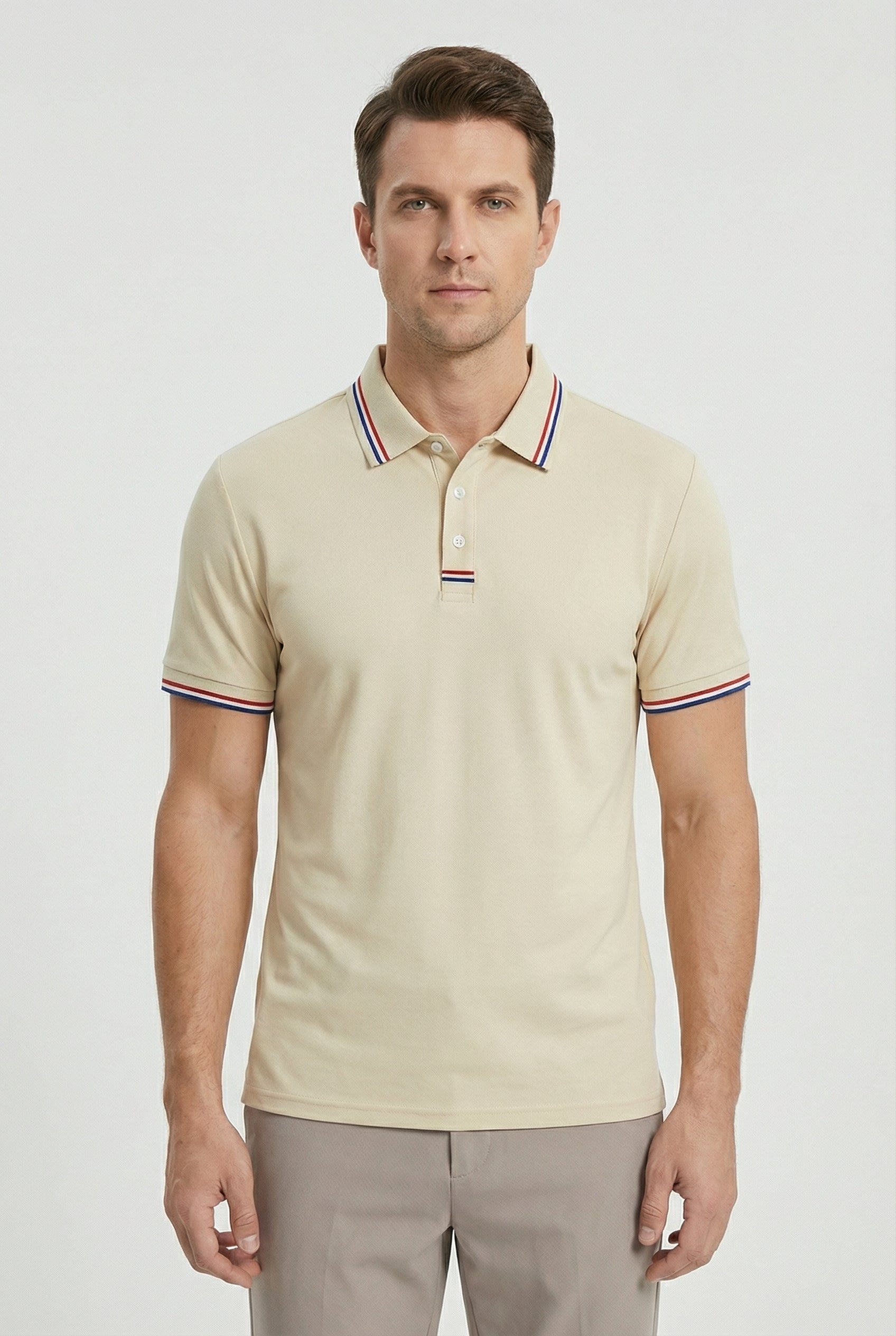 Men's Polo Shirt Quick-Drying Cotton Short Sleeve Casual Active Wear